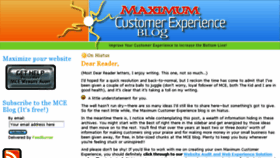 What Maximumcustomerexperience.com website looked like in 2016 (8 years ago)