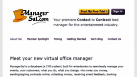 What Managersal.com website looked like in 2016 (7 years ago)