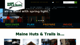 What Mainehuts.org website looked like in 2016 (7 years ago)