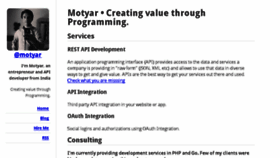 What Motyar.info website looked like in 2016 (8 years ago)