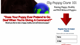 What Mypuppycare101.com website looked like in 2016 (7 years ago)