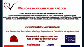What Manahealthcare.com website looked like in 2016 (8 years ago)