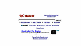 What Metabear.com website looked like in 2016 (7 years ago)