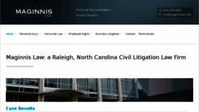 What Maginnislaw.com website looked like in 2016 (7 years ago)