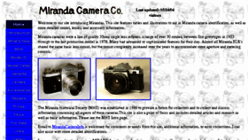What Mirandacamera.com website looked like in 2016 (7 years ago)
