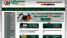 What Minutemanpress.ca website looked like in 2016 (7 years ago)