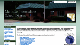 What Manistee.org website looked like in 2016 (7 years ago)