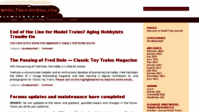 What Modeltrainjournal.com website looked like in 2016 (7 years ago)