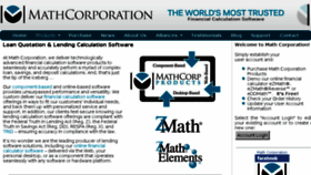 What Mathcorp.com website looked like in 2016 (7 years ago)