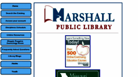 What Marshallpublib.org website looked like in 2016 (7 years ago)