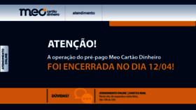 What Meocartao.com.br website looked like in 2016 (7 years ago)