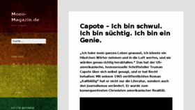 What Mono-magazin.de website looked like in 2016 (7 years ago)