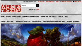 What Mercier-orchards.com website looked like in 2016 (7 years ago)
