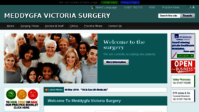 What Meddygfavictoriasurgery.co.uk website looked like in 2016 (7 years ago)