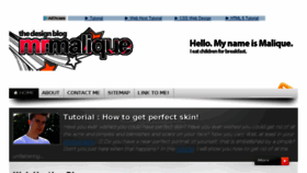 What Mrmalique.com website looked like in 2016 (7 years ago)