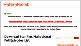 What Mahabharatfullepisodes.com website looked like in 2016 (7 years ago)