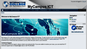 What Mycampus.ict.edu website looked like in 2016 (7 years ago)