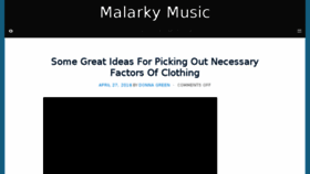What Malarkymusic.com website looked like in 2016 (7 years ago)