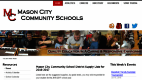 What Masoncityschools.org website looked like in 2016 (7 years ago)