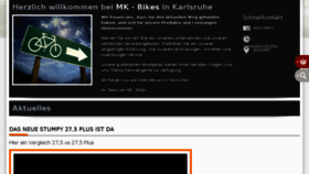 What Mkbikes.de website looked like in 2016 (7 years ago)