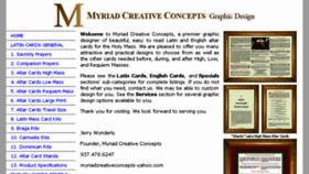 What Myriadcreativeconcepts.com website looked like in 2016 (7 years ago)