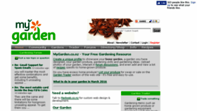 What Mygarden.co.nz website looked like in 2016 (7 years ago)