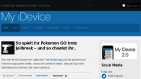 What My-idevice.de website looked like in 2016 (7 years ago)