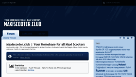What Maxiscooter.club website looked like in 2016 (7 years ago)