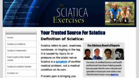 What Mysciaticaexercises.com website looked like in 2016 (7 years ago)
