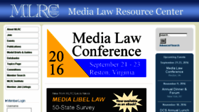 What Medialaw.org website looked like in 2016 (7 years ago)