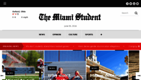 What Miamistudent.net website looked like in 2016 (7 years ago)