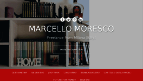 What Marcellomoresco.com website looked like in 2016 (7 years ago)