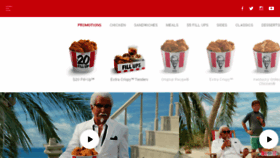What Mobile.kfc.com website looked like in 2016 (7 years ago)