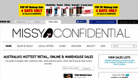 What Missyconfidential.com.au website looked like in 2016 (7 years ago)