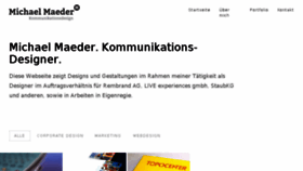 What Michaelmaeder.ch website looked like in 2016 (7 years ago)