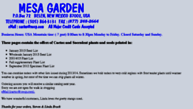 What Mesagarden.com website looked like in 2016 (7 years ago)