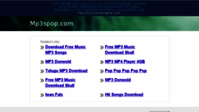 What Mp3spop.com website looked like in 2016 (7 years ago)