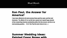 What Mudmosh.com website looked like in 2016 (7 years ago)