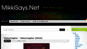 What Mikkisays.net website looked like in 2016 (7 years ago)