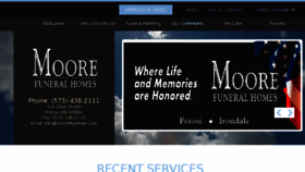 What Moorefunerals.com website looked like in 2016 (7 years ago)