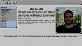 What Mikefenwick.com website looked like in 2016 (7 years ago)