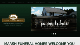 What Marshfuneralhomes.com website looked like in 2016 (7 years ago)