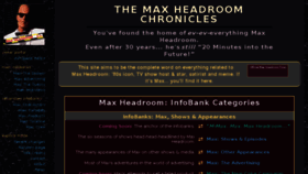 What Maxheadroom.com website looked like in 2016 (7 years ago)