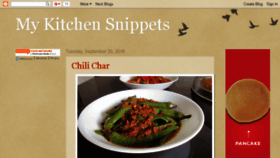 What Mykitchensnippets.com website looked like in 2016 (7 years ago)