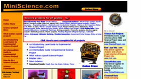 What Miniscience.com website looked like in 2016 (7 years ago)