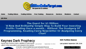 What Milliondollartarget.com website looked like in 2016 (7 years ago)