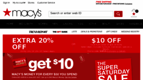 What Macys.com website looked like in 2016 (7 years ago)