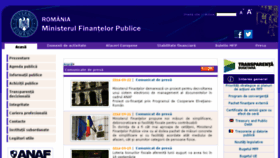 What Mfinante.ro website looked like in 2016 (9 years ago)