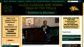 What Mariacarrillohighschool.com website looked like in 2016 (7 years ago)