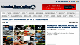 What Mondolibero.it website looked like in 2016 (7 years ago)